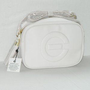Quilted NWT Faux Leather Crossbody Handbag by Elizabeth Grant Light Baby Pink